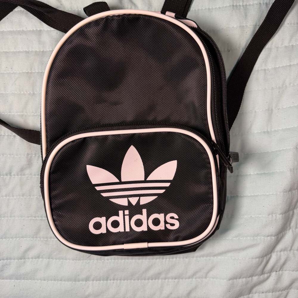 Adidas Originals Santiago Mini Backpack in Black and White - Picture 2 of 6